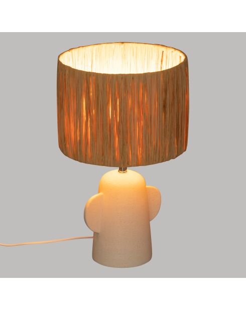 Lampe Raia beige - H.42cm