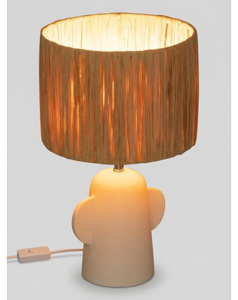 Lampe Raia beige - H.42cm
