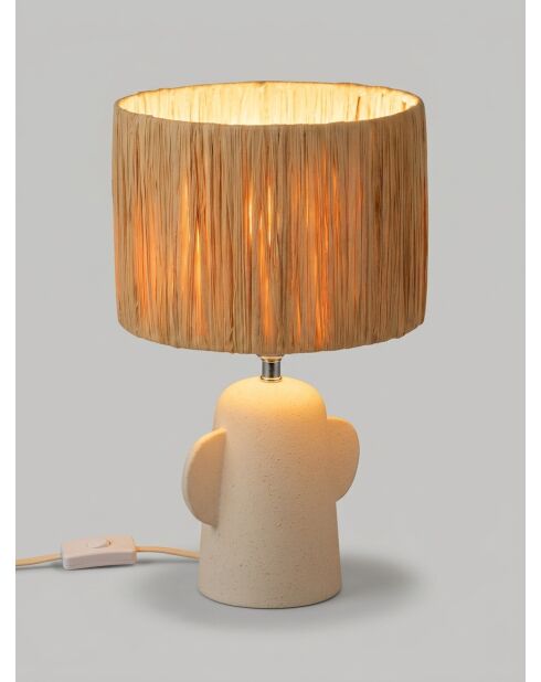 Lampe Raia beige - H.42cm