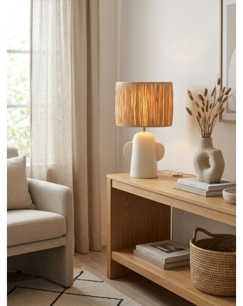 Lampe Raia beige - H.42cm