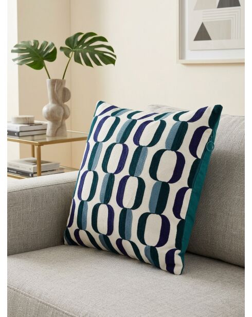 Coussin Brod Hary bleu - 45x45cm