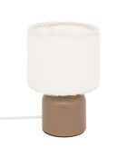 Lampe cylindrique marron - H. 22cm