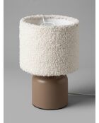 Lampe cylindrique marron - H. 22cm