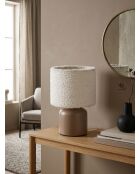 Lampe cylindrique marron - H. 22cm