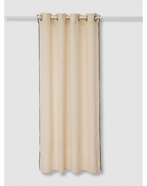 Tenda in lino beige Linah - 130x260cm