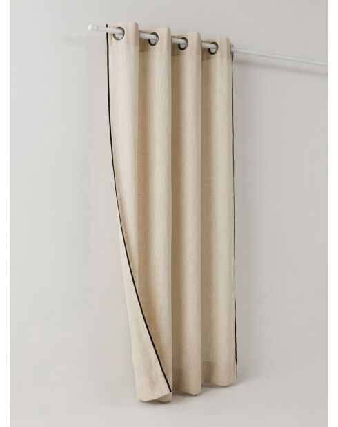 Tenda in lino beige Linah - 130x260cm