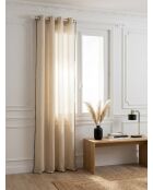 Tenda in lino beige Linah - 130x260cm