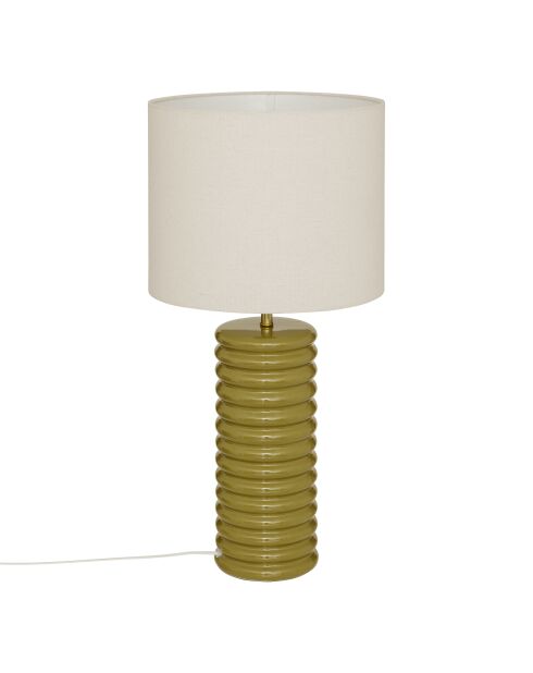 Lampe à poser Vinus vert kaki - H.69 cm
