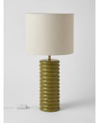 Lampe à poser Vinus vert kaki - H.69 cm