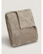 Flanella scozzese in terracotta liscia - 125x150cm