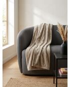 Flanella scozzese in terracotta liscia - 125x150cm