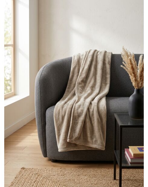 Flanella scozzese in terracotta liscia - 125x150cm