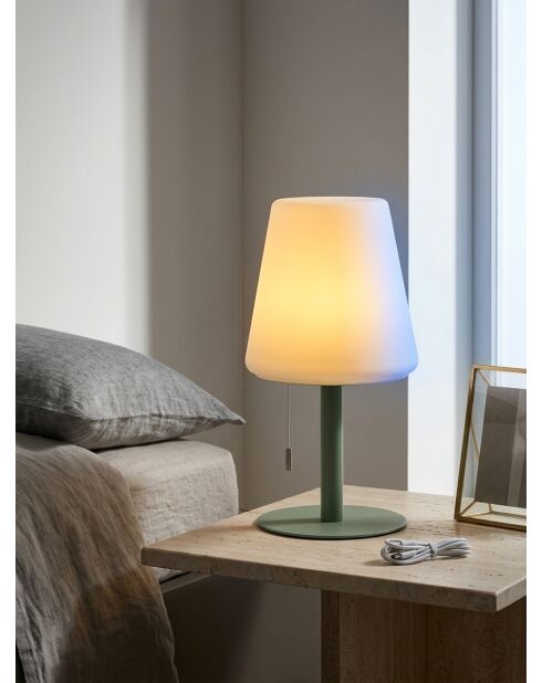 Lampe extérieur Zack vert olive - H. 30cm