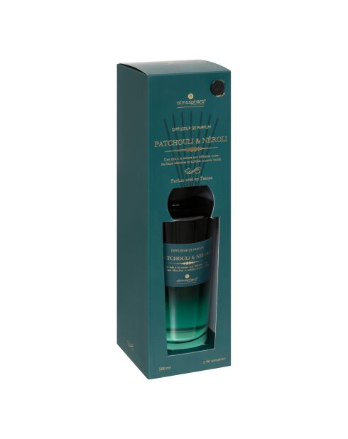 Diffuseur en verre bleu canard - 500ml