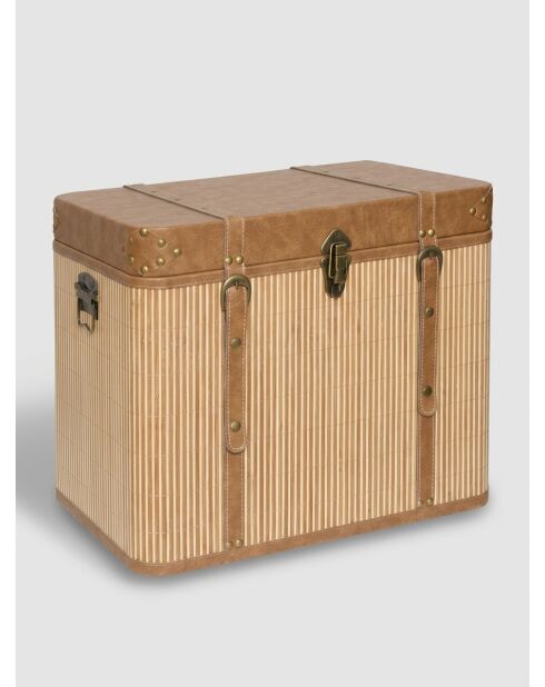 Lot de 3 Malle bambo Sylia marron