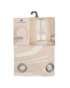 Set de 2 cortinas Jacq Madini de lino beige, 140 x 260 cm