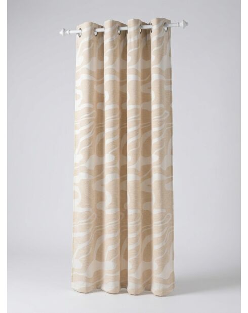 Set de 2 cortinas Jacq Madini de lino beige, 140 x 260 cm