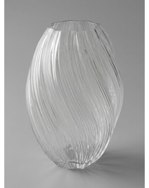 Vase en verre Valma transparent - H. 27cm
