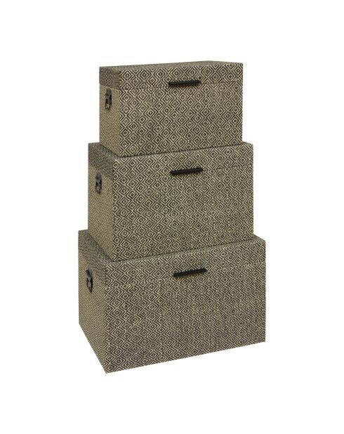 Lot de 3 Malle Reso gris