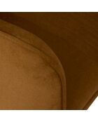 Fauteuil velours Libor camel