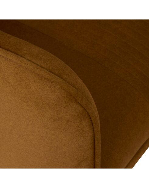 Fauteuil velours Libor camel