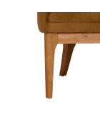 Fauteuil velours Libor camel
