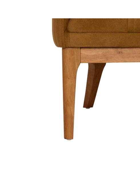 Fauteuil velours Libor camel