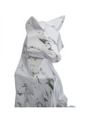 Déco à poser Renard origami blanc/noir - H. 25,5cm
