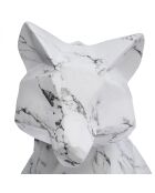 Déco à poser Renard origami blanc/noir - H. 25,5cm