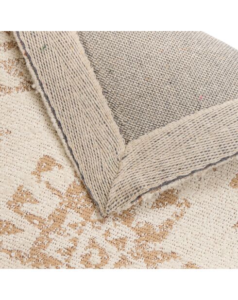 Tapis bouclette en coton Ozel beige lin - 120x170cm