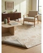 Ozel Schlaufenteppich aus Baumwolle, 120 x 170 cm, beige