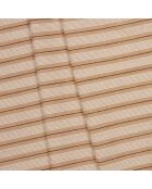 Alfombra Groove Ray de lino beige, 120 x 170 cm