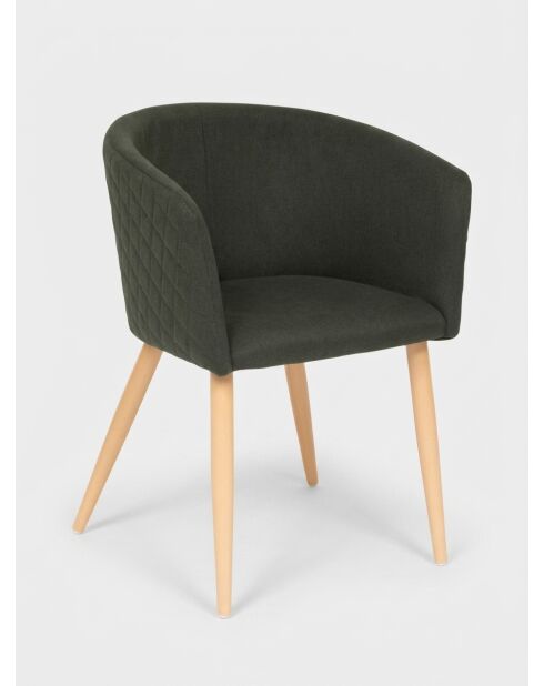 Sillón de comedor Marlo verde cedro/haya