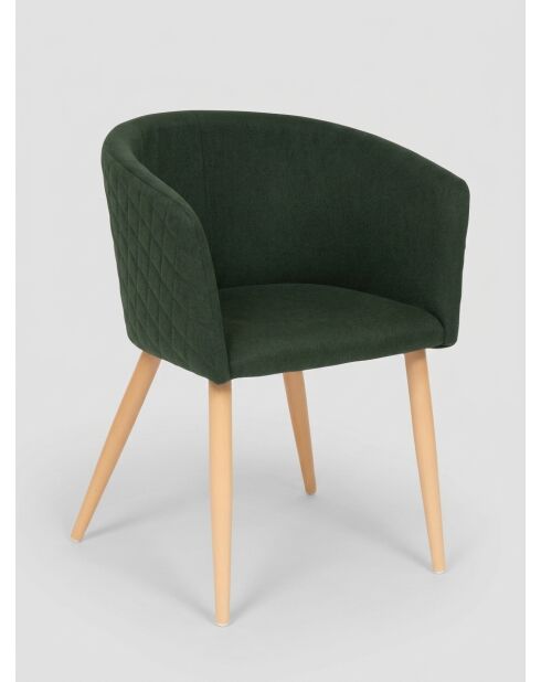 Sillón de comedor Marlo verde cedro/haya