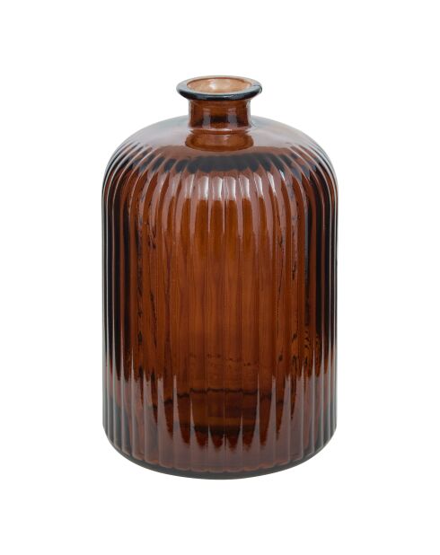 Vase en verre recyclé Luz ambre - H. 23cm
