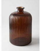 Vase en verre recyclé Luz ambre - H. 23cm
