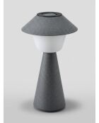 Blaugraue Außenstehleuchte Damon - H. 31 cm