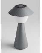 Blaugraue Außenstehleuchte Damon - H. 31 cm