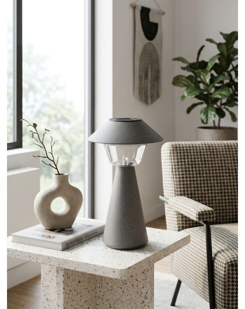 Luminaire extérieur sol Damon bleu gris - H. 31cm