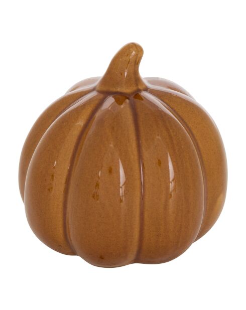 Déco à poser Citrouille automne terre d'ombre - D. 10,5cm
