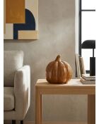 Déco à poser Citrouille automne terre d'ombre - D. 10,5cm