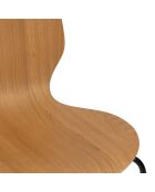 Sedia Ouro rovere naturale/nero