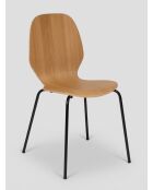 Sedia Ouro rovere naturale/nero