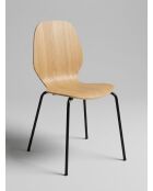 Sedia Ouro rovere naturale/nero