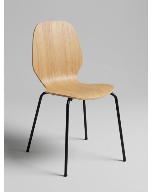 Chaise Ouro chene naturel/noir
