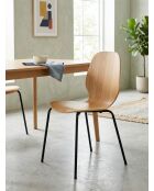 Sedia Ouro rovere naturale/nero