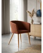 Silla de comedor Marlo en ámbar/haya