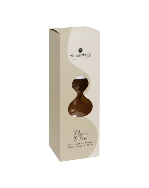 Diffuseur en verre Hanae Fleur de Lin blanc - 1000ml