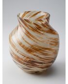 Vase tache Torsade multicolore - H. 19cm