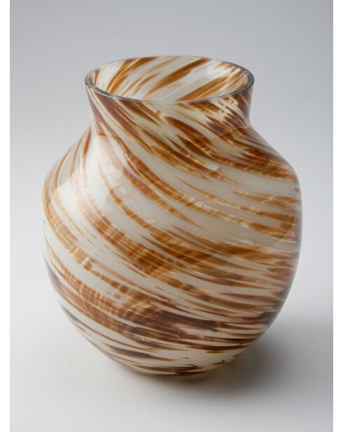Vase tache Torsade multicolore - H. 19cm